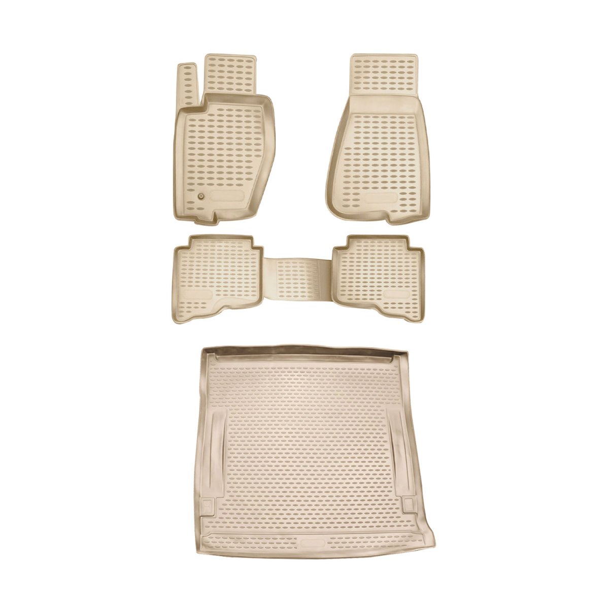 Jeep Grand Cherokee Floor-Trunk Mats - Omac - 3D - Beige - '05-'10